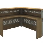 Balcão L Frontal Mesclado Aço/Madeira Atualle - Kit Móveis