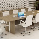 Mesa Reunião Semi-Oval Attuale - Kit Móveis