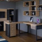 Mesa Trabalho Pé Tubular 40 com Nicho Pandin - Kit Móveis